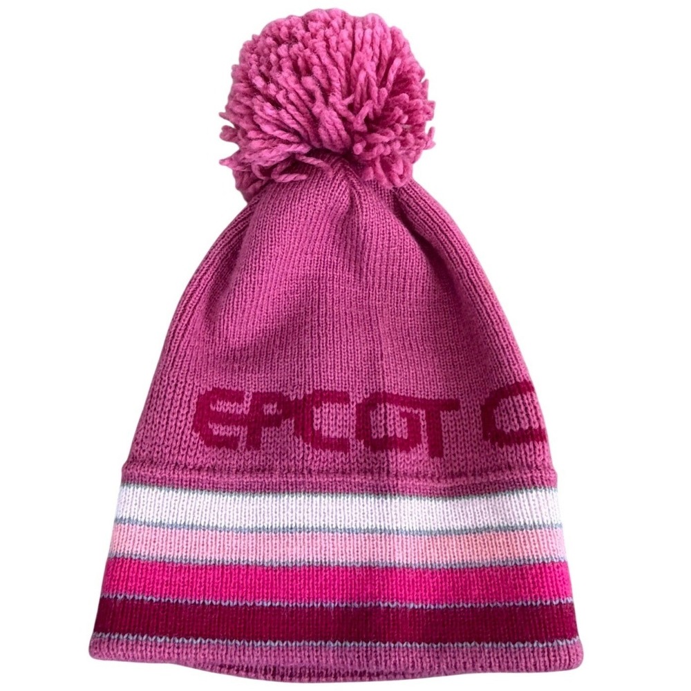Vintage Walt Disney Productions EPCOT‎ Center Pink Knit Beanie